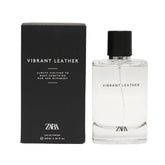 Zara Vibrant Leather bottle front view showcases premium masculine design for daily wear.