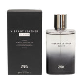 Zara Vibrant Leather Elixir bottle close-up showing long lasting fragrance.