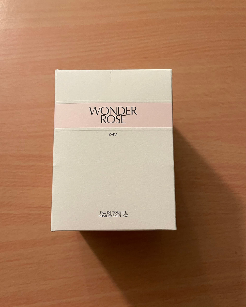 Zara Wonder Rose bottle close-up, elegant floral fragrance for daily wear.