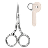 ZASZO eyebrow scissors close-up with sharp blades for precise trimming