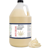 Zatural hemp hot cream bottle close-up showing organic formula for soothing massages.