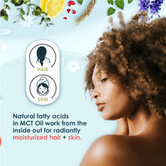 Zatural MCT Oil ideal for hair care and scalp hydration