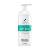 Zealios Swim and Sport Body Wash pump bottle cleanses chlorine and sweat effectively