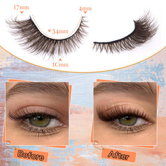 Zegaine dark brown fox-eye lashes add dramatic length and lift.