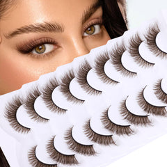 Zegaine handmade brown faux mink lashes offer lightweight comfort.