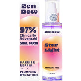 Zen Dew Star Light bottle pour highlights silky texture and hydration.