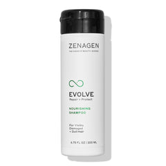 Zenagen Evolve Repair bottle highlights color-safe nourishing shampoo.