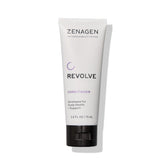 Zenagen Revolve bottle front label shows plant-based, color-safe conditioner for thinning hair.