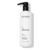 Zenagen Revolve bottle pour demonstrates the alcohol-free formula for fuller-looking hair