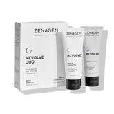 Zenagen Revolve travel kit shampoo bottle pour promotes fuller-looking hair on the go.