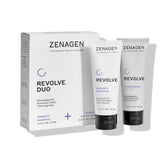 Zenagen Revolve Women shampoo travel-size bottle for on-the-go cleansing and volume.