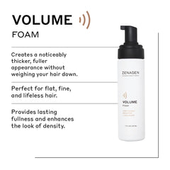 Zenagen Volume Foam dispense action highlights lightweight hold and even distribution