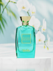 Zenia Aqua Sultan heart-notes neroli, ginger, cinnamon convey warm sophistication.