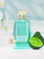 Zenia Aqua Sultan top-notes citrus opening suggests bright, energizing freshness.