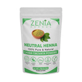 Zenia Neutral Henna paste mixing for a smooth conditioning base.