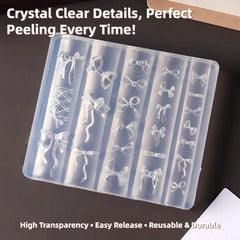 Zenoco bow and ribbon mold for delicate, salon-ready nail designs.