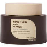 Zenskin Snail Mucin Cream bottle showcases premium packaging for deep hydration.