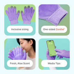 ZenToes gel lining close-up shows jojoba and olive oil infusion for nourishment.