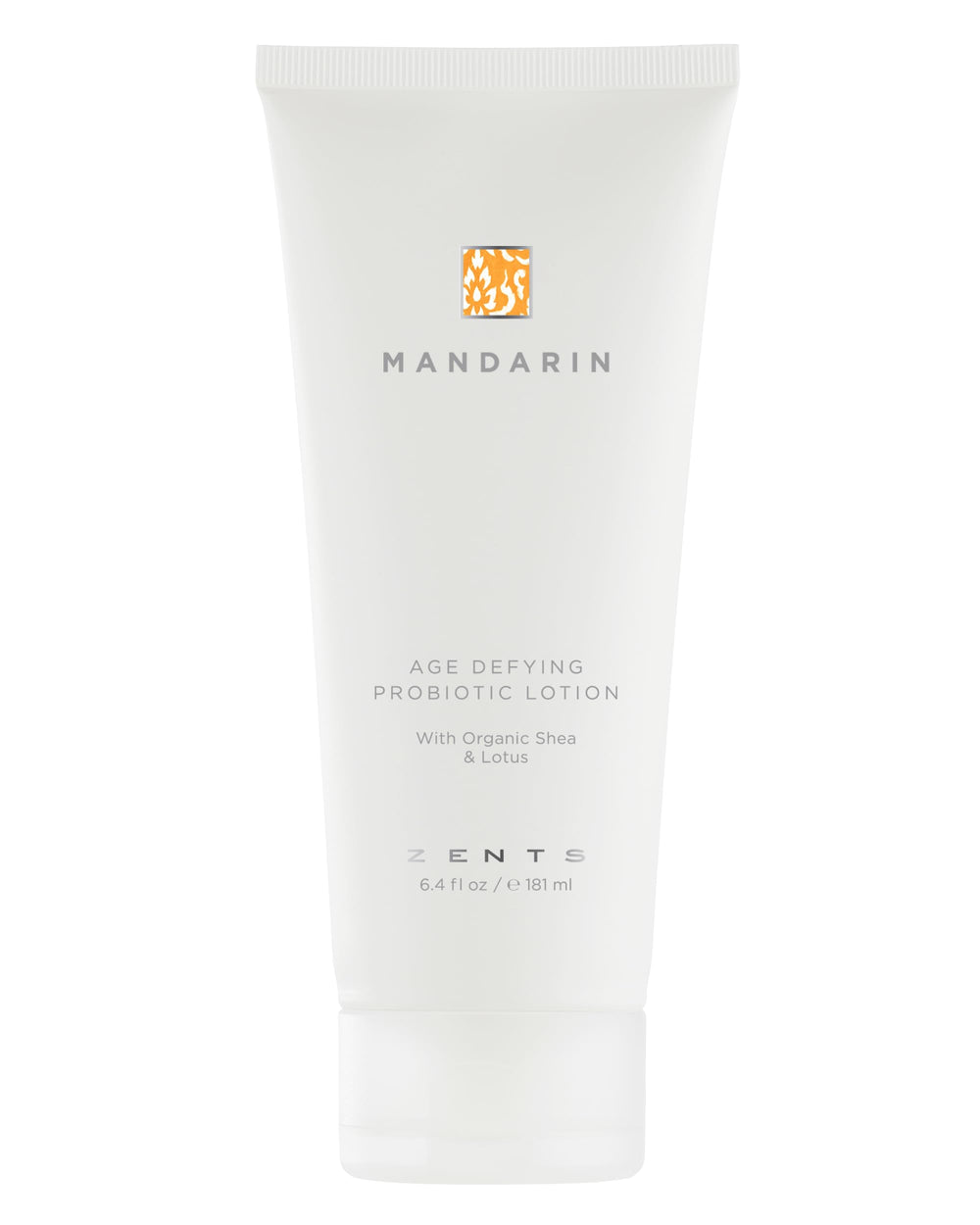 Zents Age-Defying Lotion Mandarin bottle delivers rich hydration.