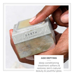 Zents Concreta balm application highlights shea butter for intense hydration.
