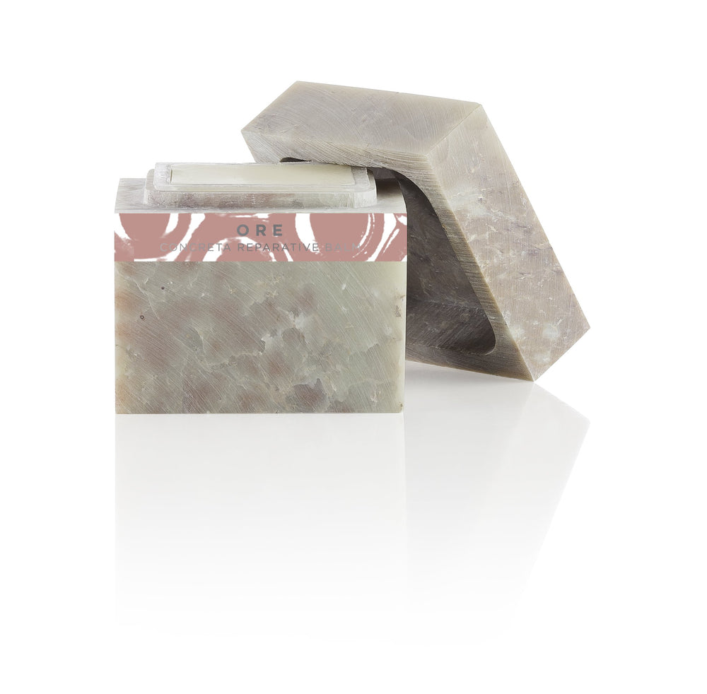 ZENTS Concreta balm jar on vanity nourishing dry skin