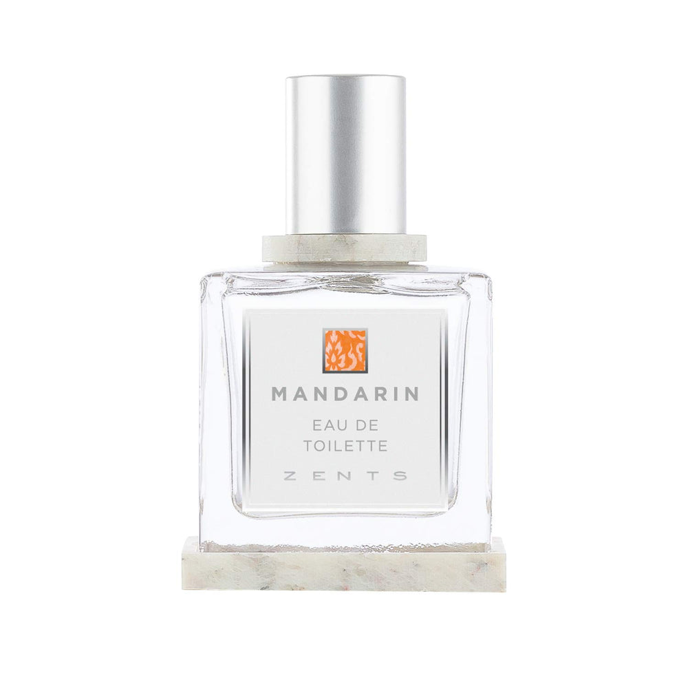 Zents Mandarin Eau de Parfum bottle showing citrus and spice harmony for everyday wear.