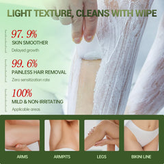 Zeponyx Hair Removal Cream leg application shows smooth, even coverage.