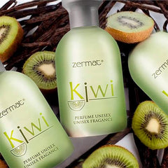 Zermat Kiwi bergamot note bottle scene emphasizes fresh lift.