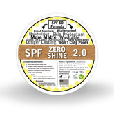 Zero Shine SPF small jar close-up shows creamy texture for scalp moisture and matte finish