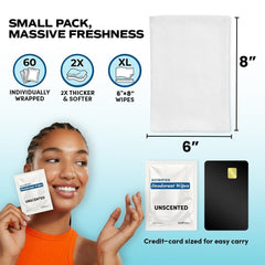 Zero Trace Travel Deodorant Wipes individually wrapped for gym bags and purses.
