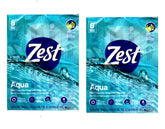 Zest Aqua Bar Soap packaging shows a 16-bar set for value and convenience