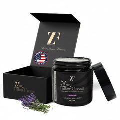 ZESTIQ FOODS ZF Lavender beef tallow jar ready for calm hydration.