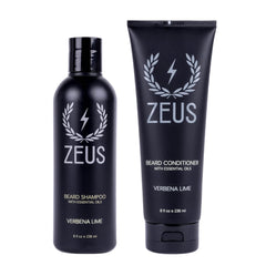 ZEUS beard wash set shampoo bottle with green tea formula for hydration