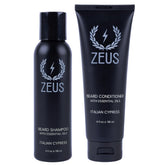 ZEUS Italian Cypress beard wash bottle with refreshing scent for daily grooming