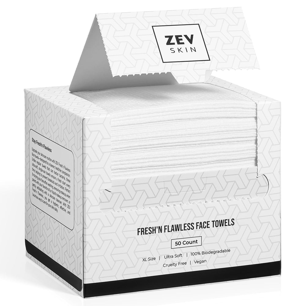 Zev Fresh’n Flawless face towels pack shot for daily skincare