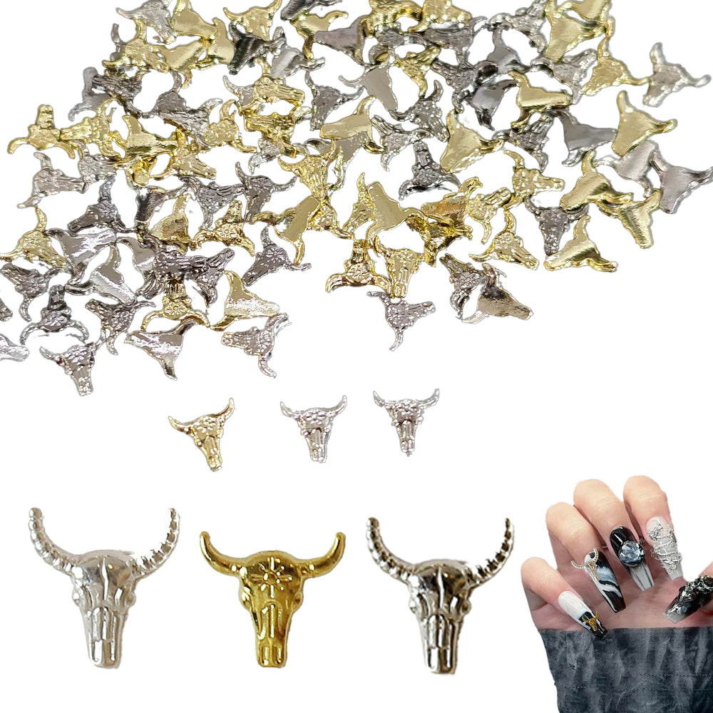 ZGGAZCA cowboy nail charms gun black mix add bold drama to nails