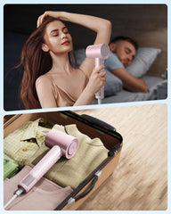 Zhiyangfei hair dryer 360-degree magnetic nozzle for precise styling.