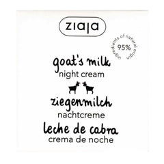 Ziaja Goat's Milk Night Cream texture swirl highlights smooth, easy application