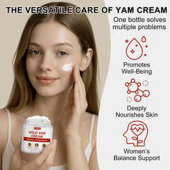 ZIIDII Wild Yam Cream packaging showcases clean, gluten-free, preservative-free skincare