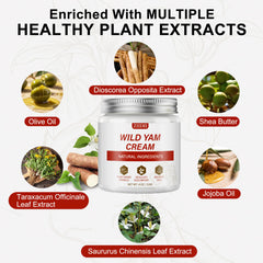 ZIIDII Wild Yam Cream texture application highlights fast-absorbing, non-greasy formula