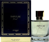 Zimaya Impulse Oud bottle shows warm vanilla and rose for daily wear.