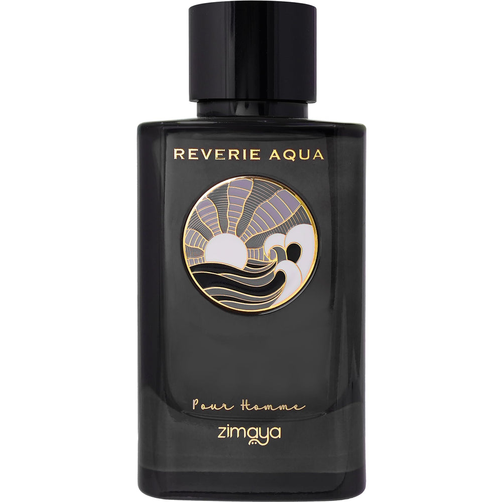 Zimaya Reverie Aqua Pour Homme bottle front view for a fresh, confident daytime scent