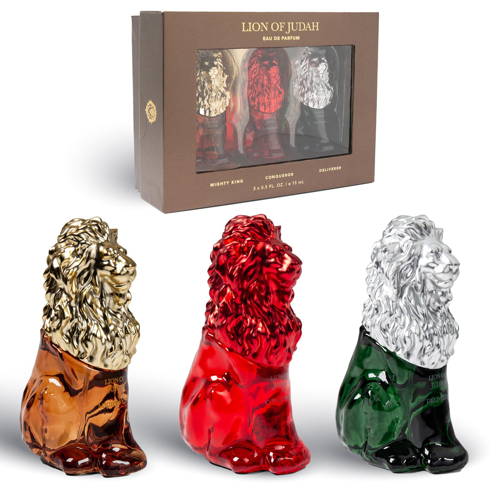Zion’s Lion of Judah travel set box, elegant gift-ready packaging.
