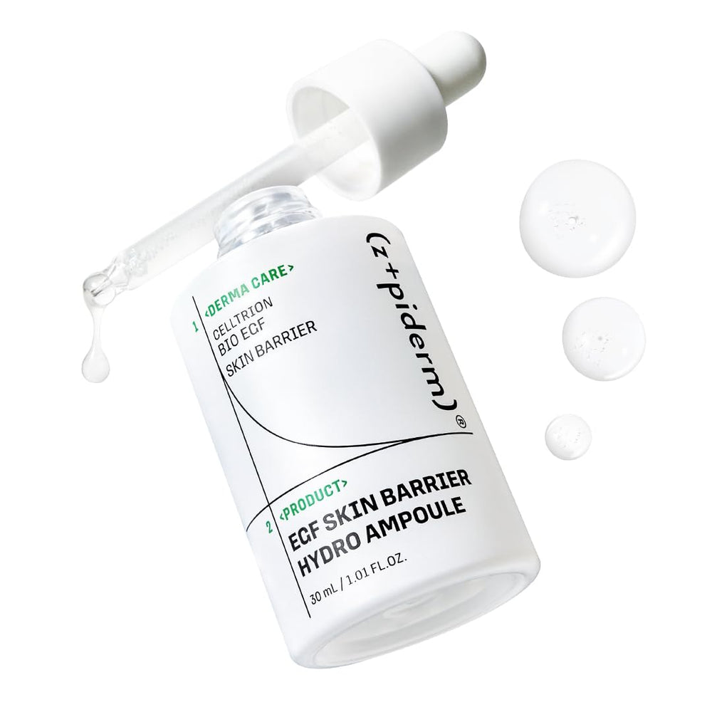 Zipiderm EGF Hydro Ampoule bottle delivers lightweight hydration for delicate skin.