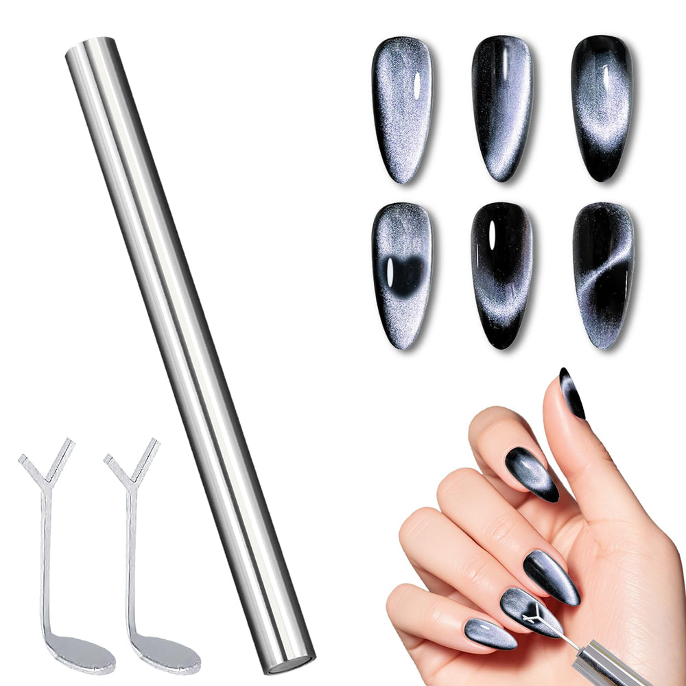 ZIRATONES double-head nail magnet for precise cat-eye effects in nail art.