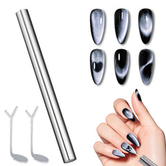 ZIRATONES double-head nail magnet for precise cat-eye effects in nail art.