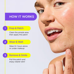 ZitSticka hydrocolloid patch close-up shows surface blemish extraction
