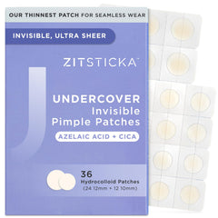 ZitSticka invisible patches on the face, discreet under-cover use for blemish support.