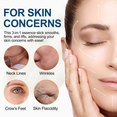 ZIXAOK Retinol Serum Stick on the face showing precise application and hydration