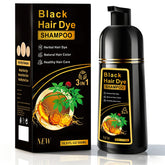 ZIXSIRP black hair dye shampoo bottle closeup highlighting natural color formula for gray coverage.